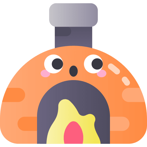Oven cooking fire wood fired oven icon