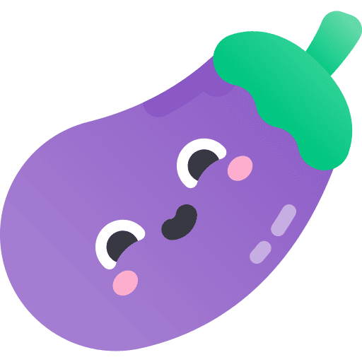 Eggplant vegan vegetarian diet icon