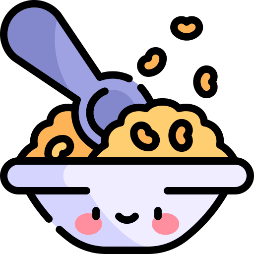 Cereal milk healthy food bowl icon