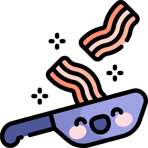 Bacon bacon strips pan strips icon