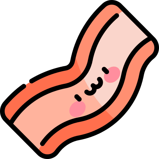 Bacon junk food food and beverage meat icon