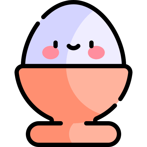 Boiled egg food and restaurant cup organic icon