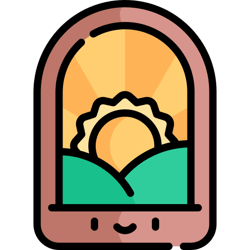 Window sunrise sun morning icon
