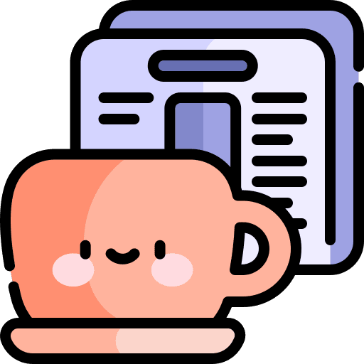 Breakfast newspaper morning hot drink icon