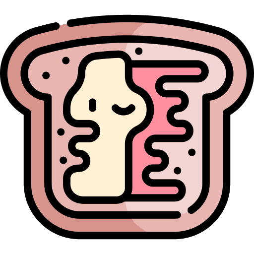 Toast loaf jam healthy food icon