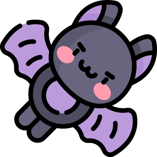 Bat scary animals terror icon