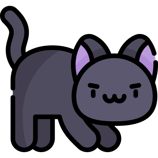 Black cat spooky black cat halloween icon