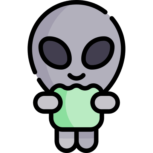 Alien galaxy space costume icon