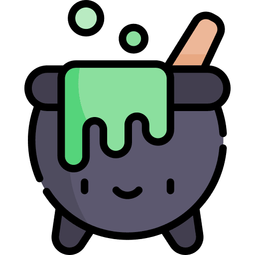 Cauldron cooking cauldron scary icon
