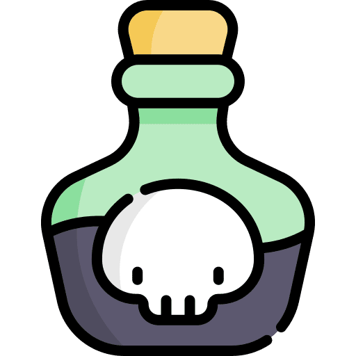 Poison skull halloween toxic icon