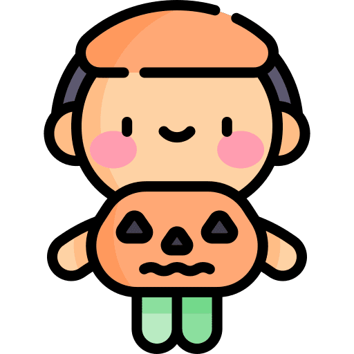 Pumpkin halloween horror people icon