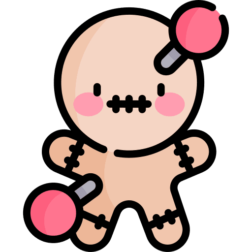 Voodoo scary fear spooky icon