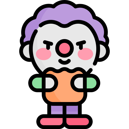 Clown spooky evil halloween icon