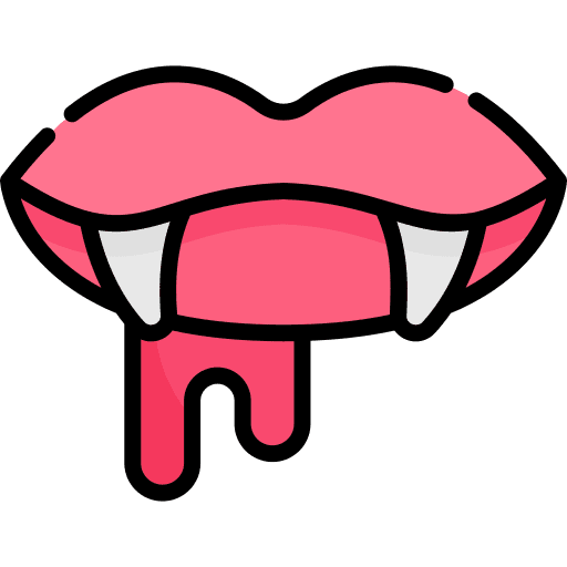 Fangs costume halloween carnival icon