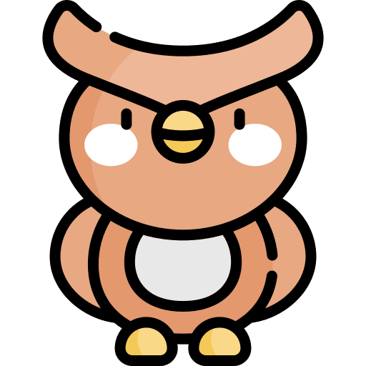 Owl animals bird hunter icon