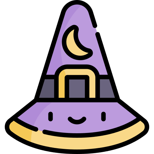 Wizard hat magician halloween costume icon