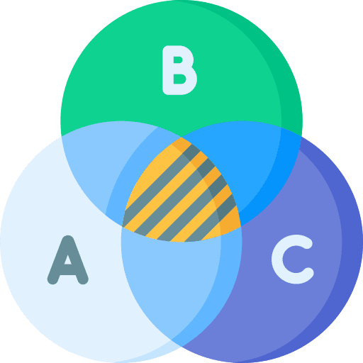Venn diagram stats venn diagram analytics icon