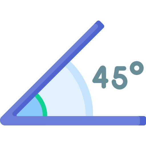 Angle degree science education icon