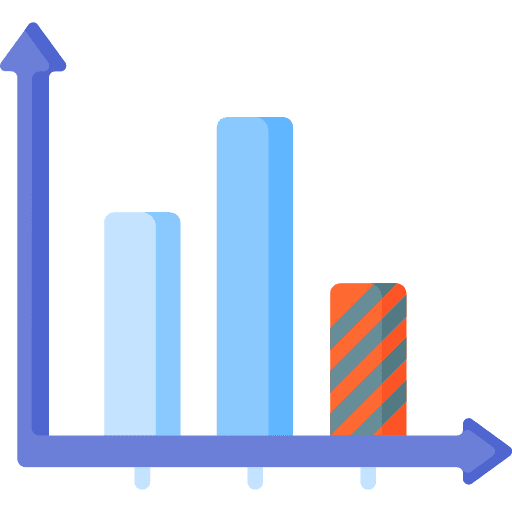 Bar chart science calculation education icon