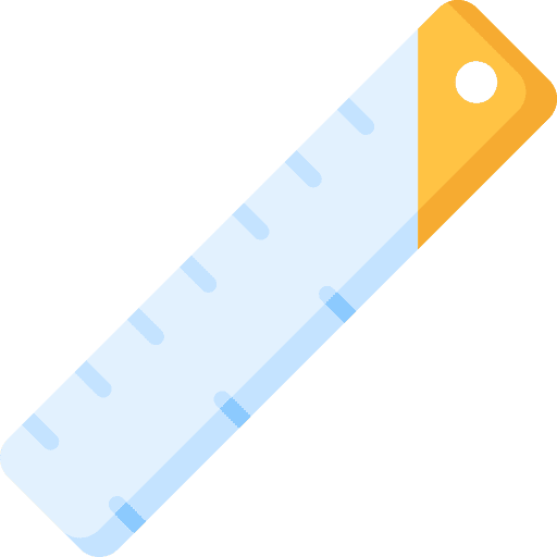 Ruler measuring education ruler icon