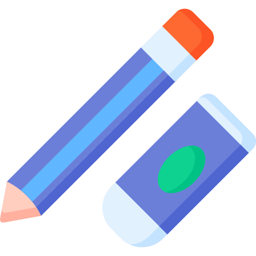 Pencil school material eraser pencil icon