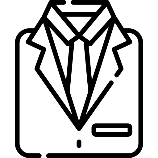 Suit jacket business and finance man icon