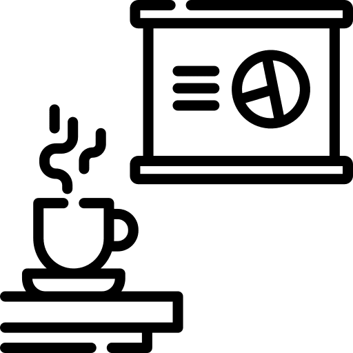 Coffee break business hot meeting icon