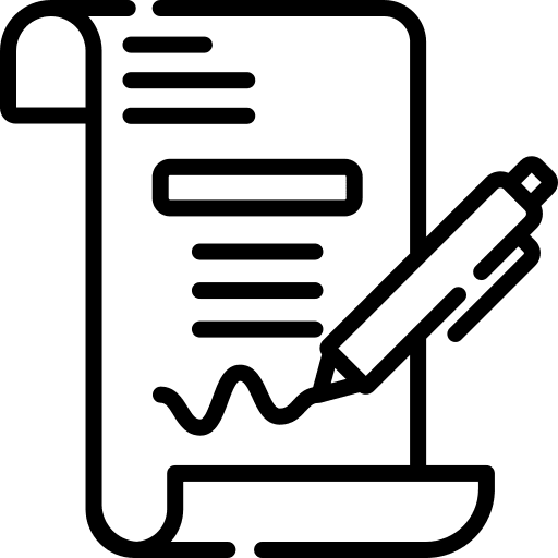 Contract contract note files and folders icon