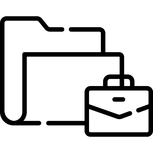 Folder files and folders portfolio suitcase icon