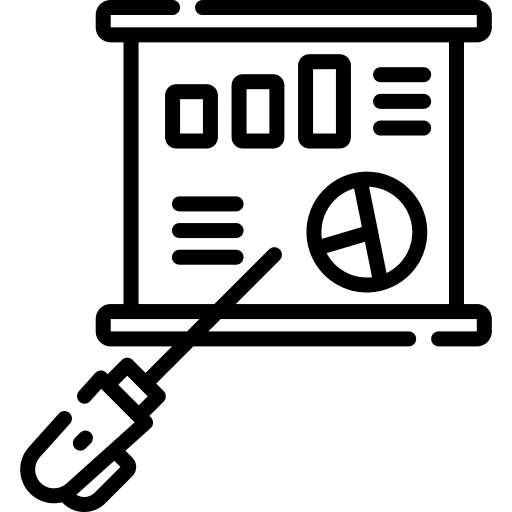 Laser pen business meeting presentation icon