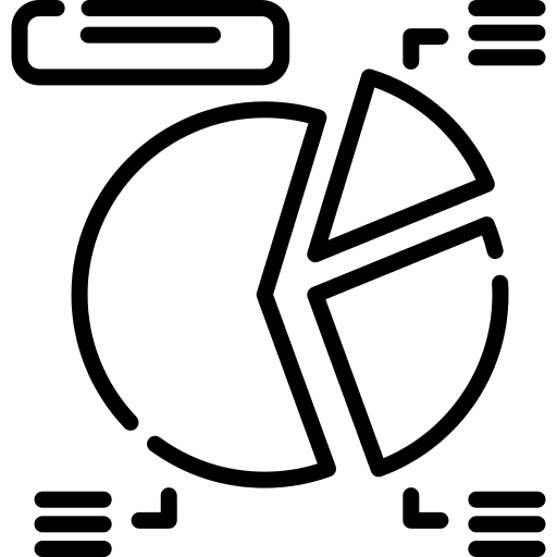 Pie chart fraction statistics pie chart icon