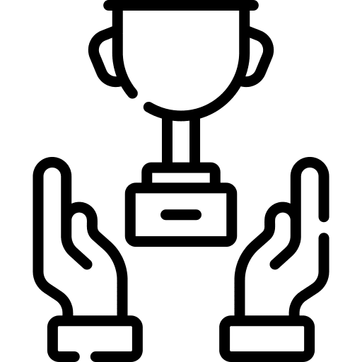 Trophy hands and gestures trophy winner icon