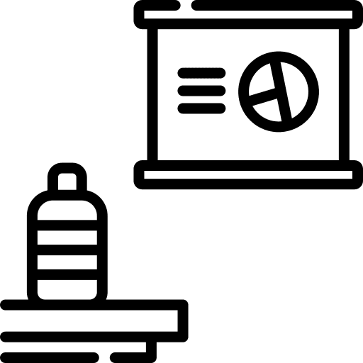 Conference meeting water bottle conference icon