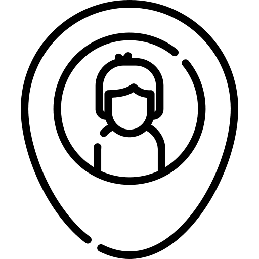 Meeting point pointer meeting point pin icon