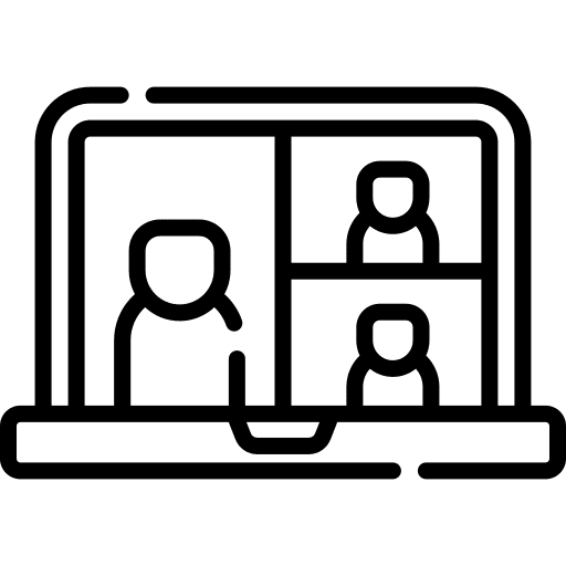 Online meeting call videoconference video conference icon