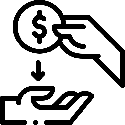 Borrow money debt business and finance icon