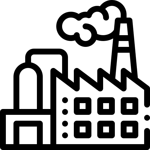 Factory production branch company icon