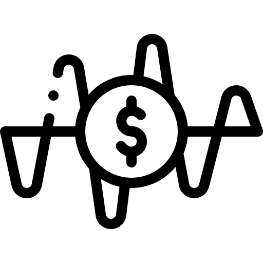 Frequency business and finance economy graph icon