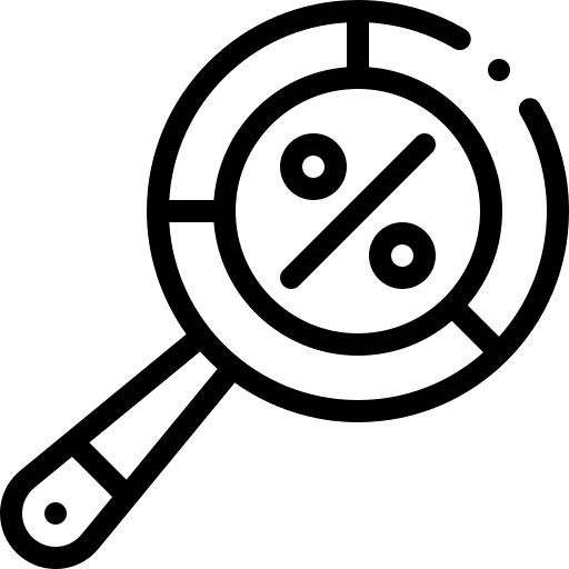 Ratio loupe ratio business and finance icon