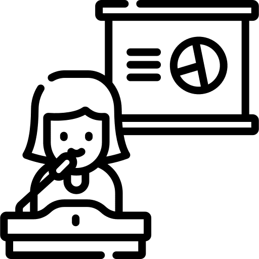 Speech business and finance speech businesswoman icon