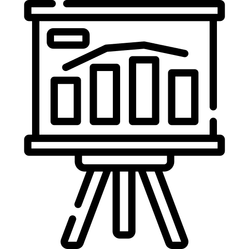 Statistics financial presentation chart icon