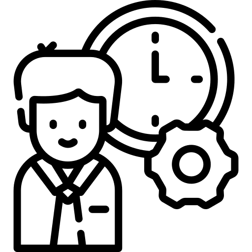 Time management work business people icon