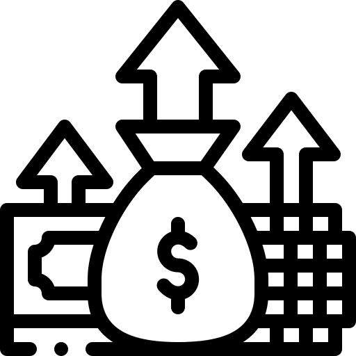 Income business and finance profit stock icon