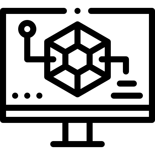 Trend trend monitor loupe icon