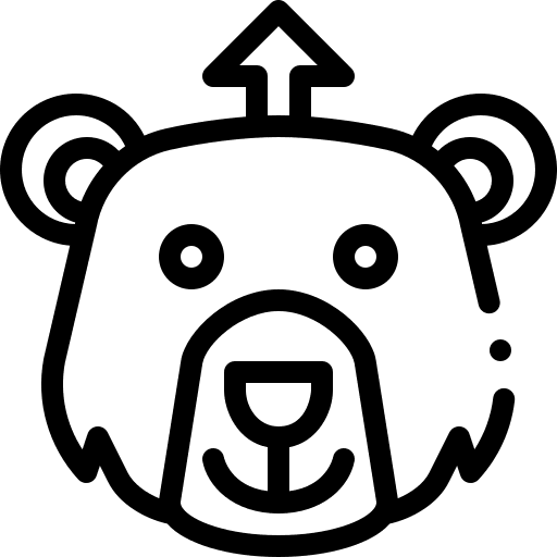 Bear graph bear chart icon