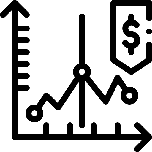 Growth graph graphics line graph bar chart icon