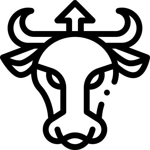 Stock market bull market business and finance trend icon