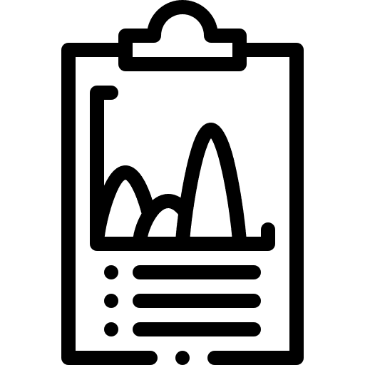 Trading report contract agreement icon