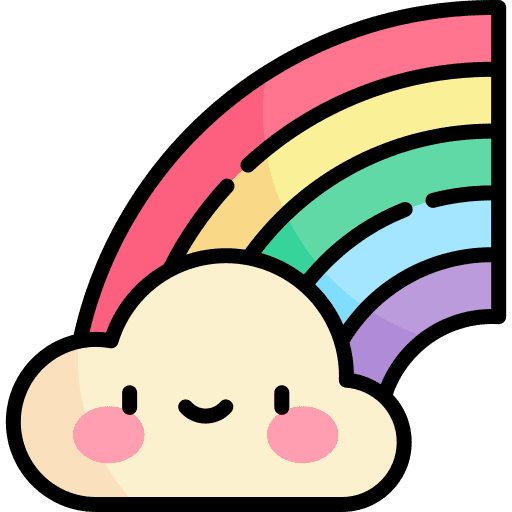 Rainbow rainbow colors clouds icon