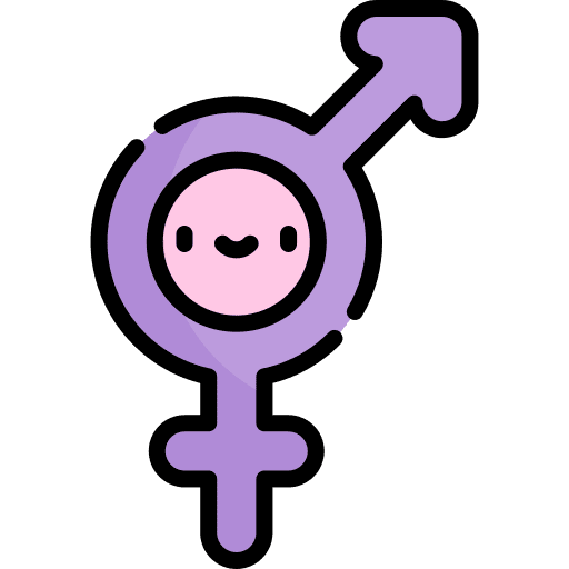 Gender equality vindication feminism shapes and symbols icon